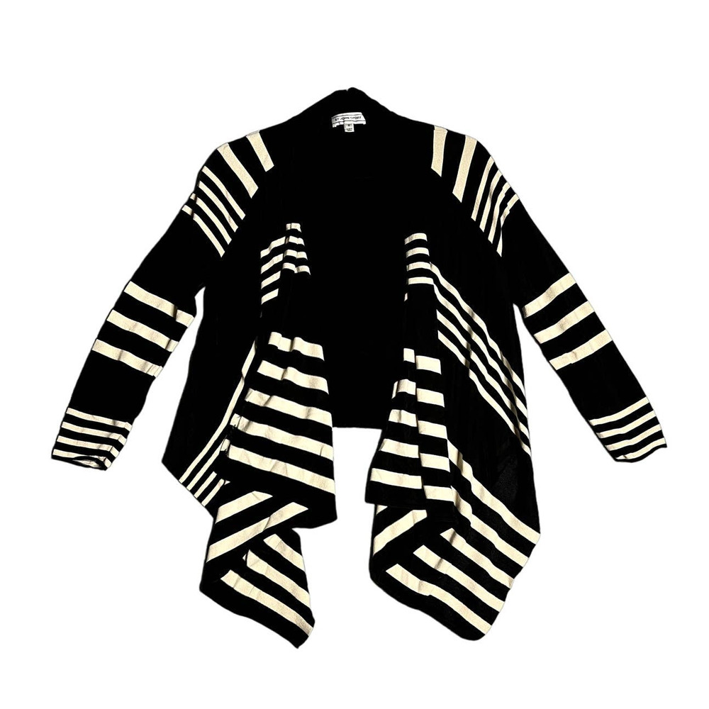 St. John Sport black and cream open wool shrug size small
